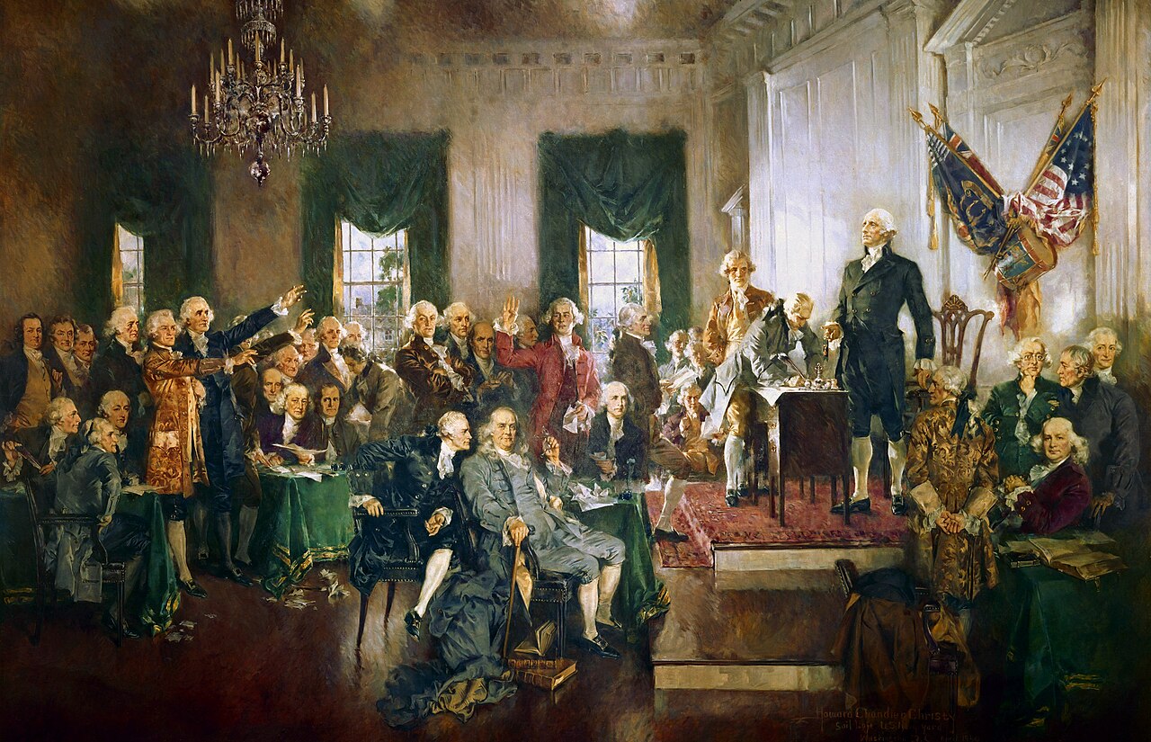 Howard Chandler Christy's painting of the signing of the U.S. Constitution